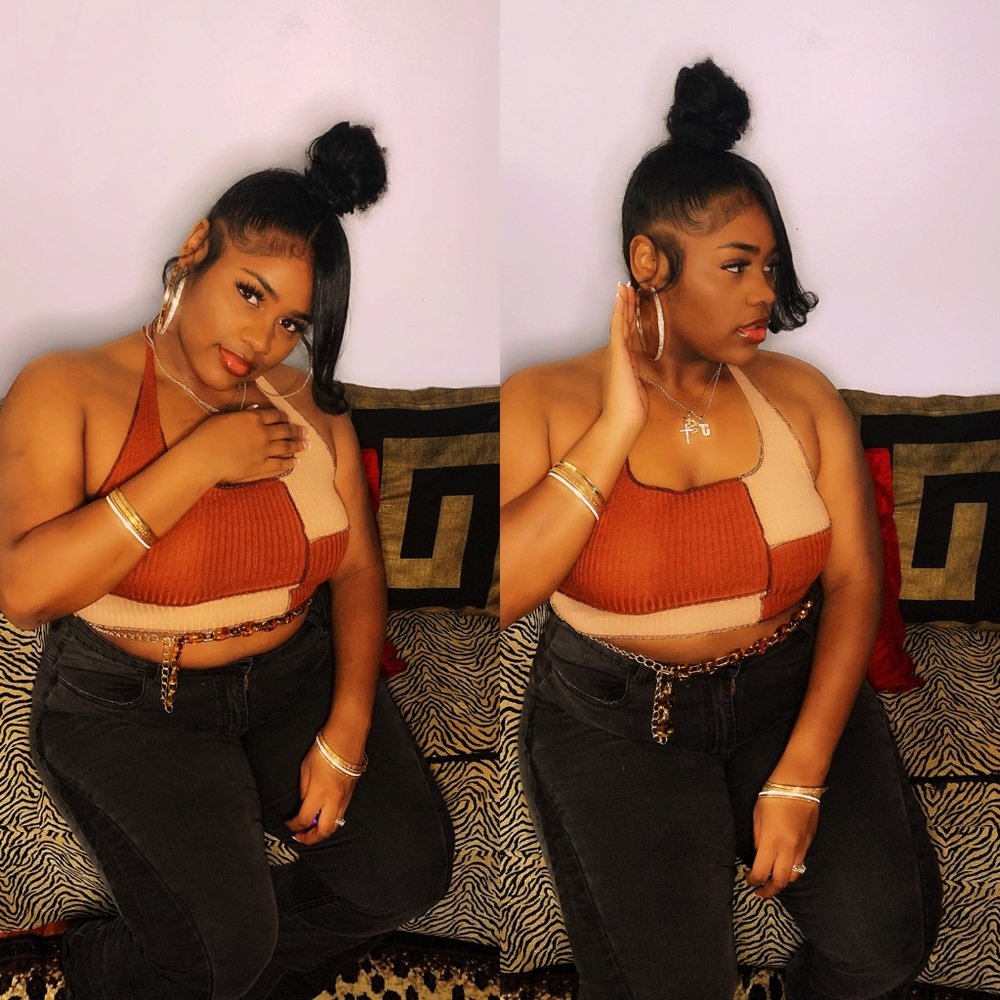 SHEIN Crop halter top